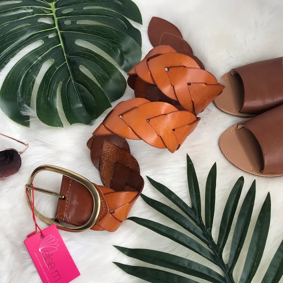 Elise M. Collection Accessories - Elise M | Vegan Leather Braided Belt S/M